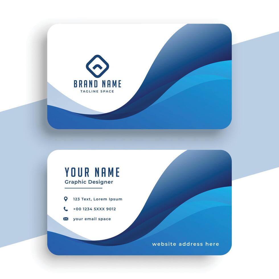 företag identitet företag kort design i blå Färg tema vektor