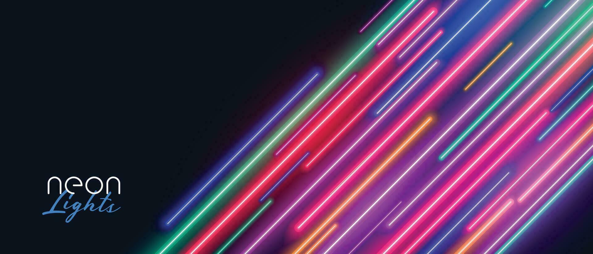 LED Licht Neon- Streifen Show Banner vektor