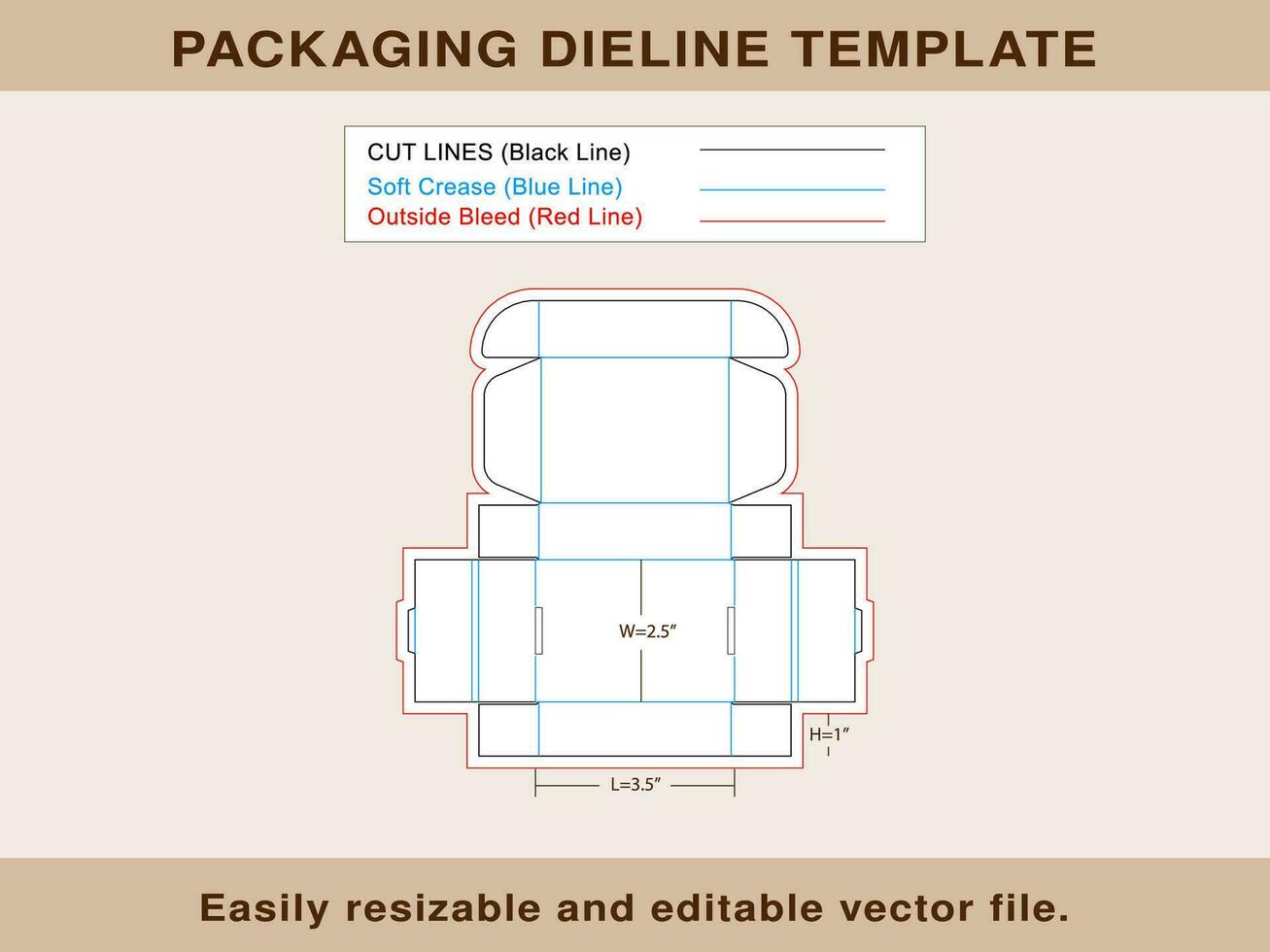 Mailer Kasten, Geschenk Kasten, Lager Box Dieline Vorlage vektor