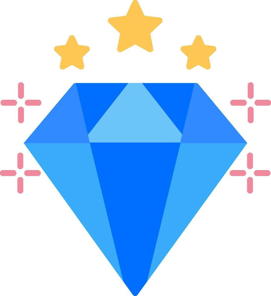 Diamant flaches Symbol vektor