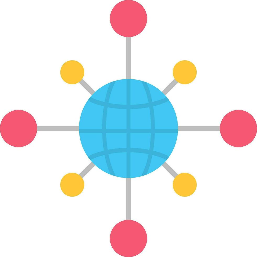 Netzwerk-Flachbild-Symbol vektor