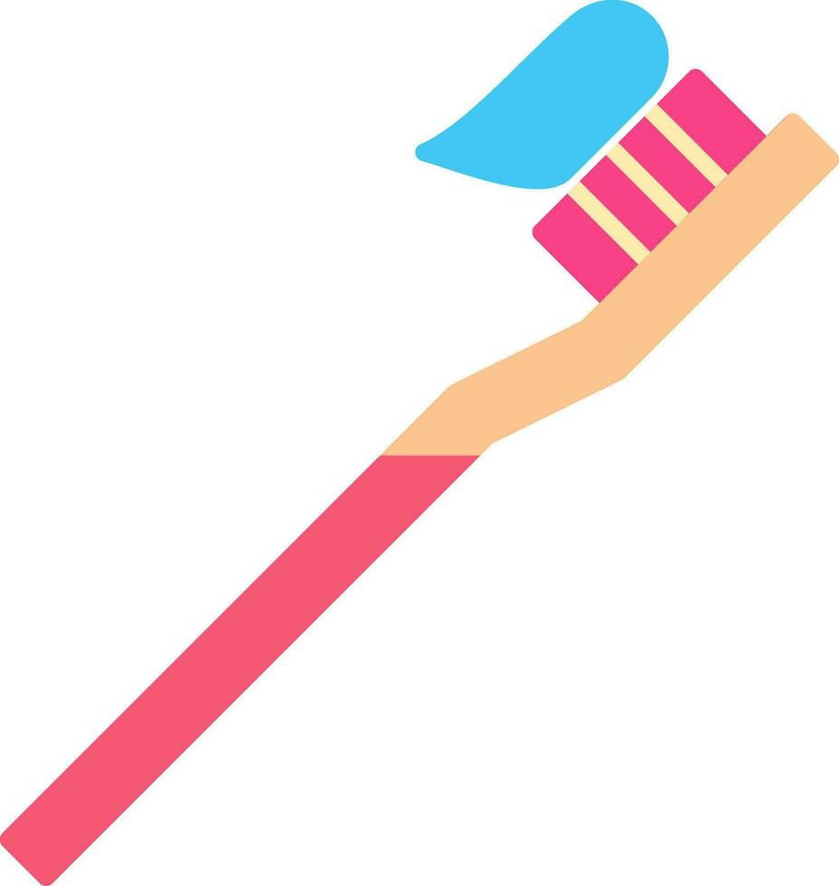 Flache Ikone der Zahnbürste vektor