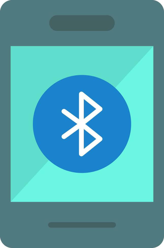 flaches Bluetooth-Symbol vektor