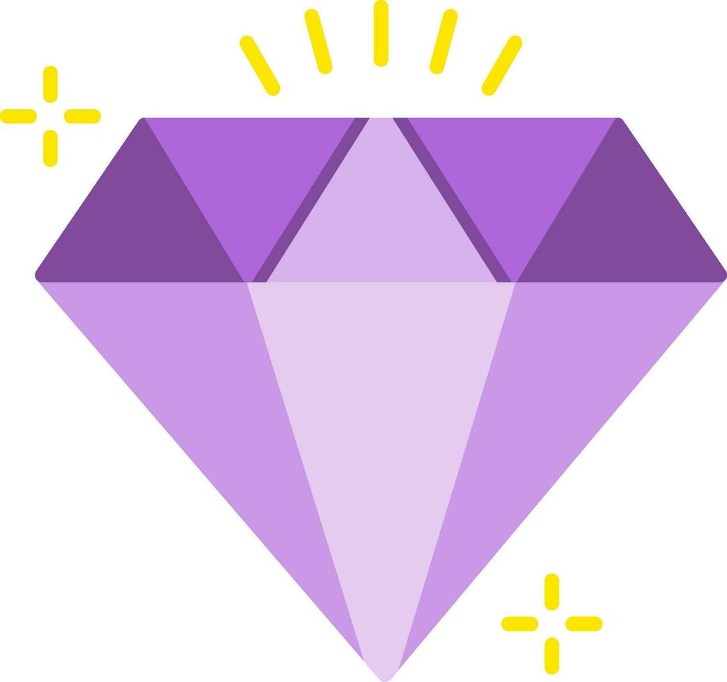 Diamant flaches Symbol vektor