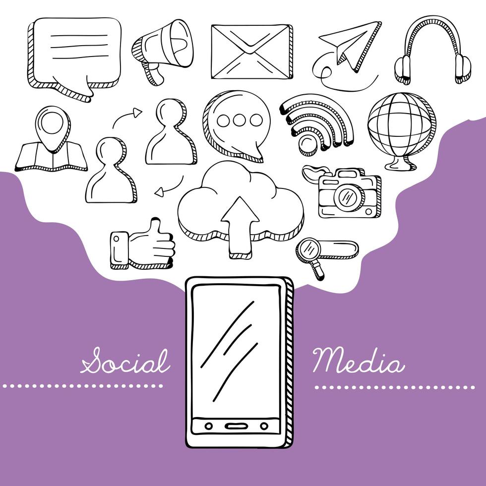 Social-Media-Symbole vektor