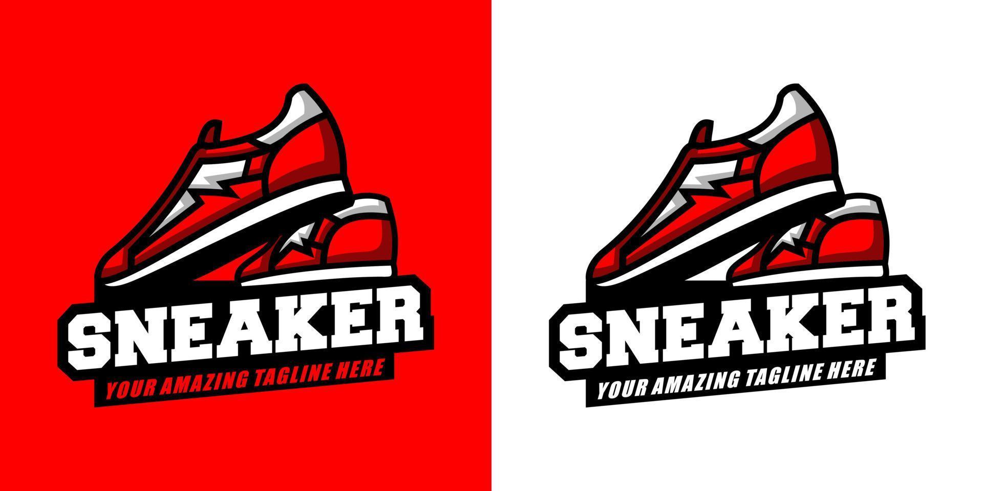 sneaker logotyp vektor