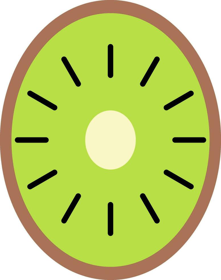 kiwi platt ikon vektor