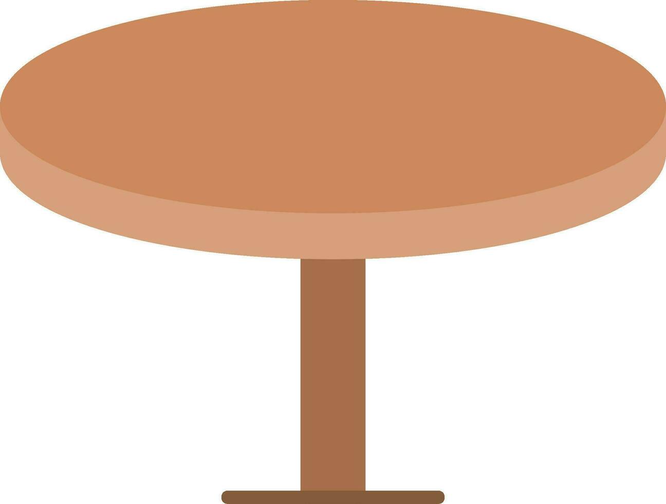 runda tabell platt ikon vektor