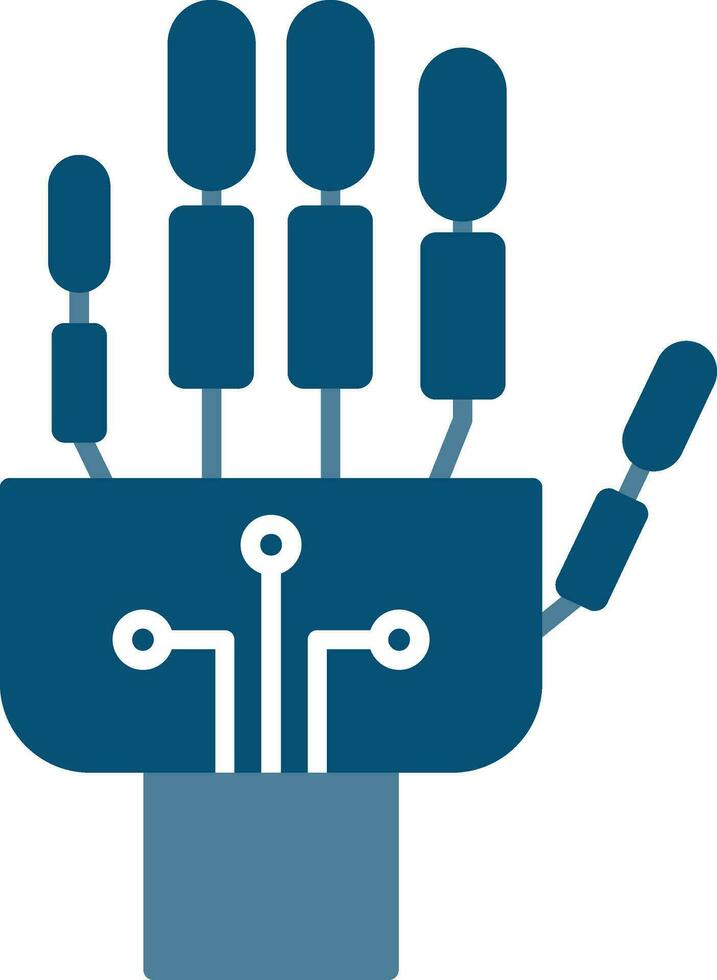 Robotik Hand eben Symbol vektor