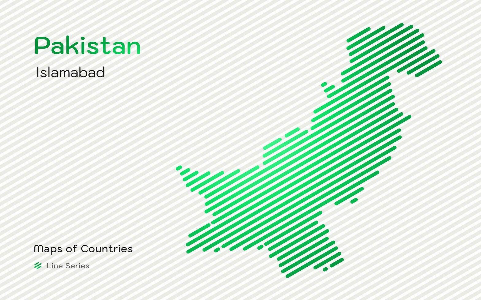 Pakistan Karte im ein Linie Muster. stilisiert einfach Vektor Karte