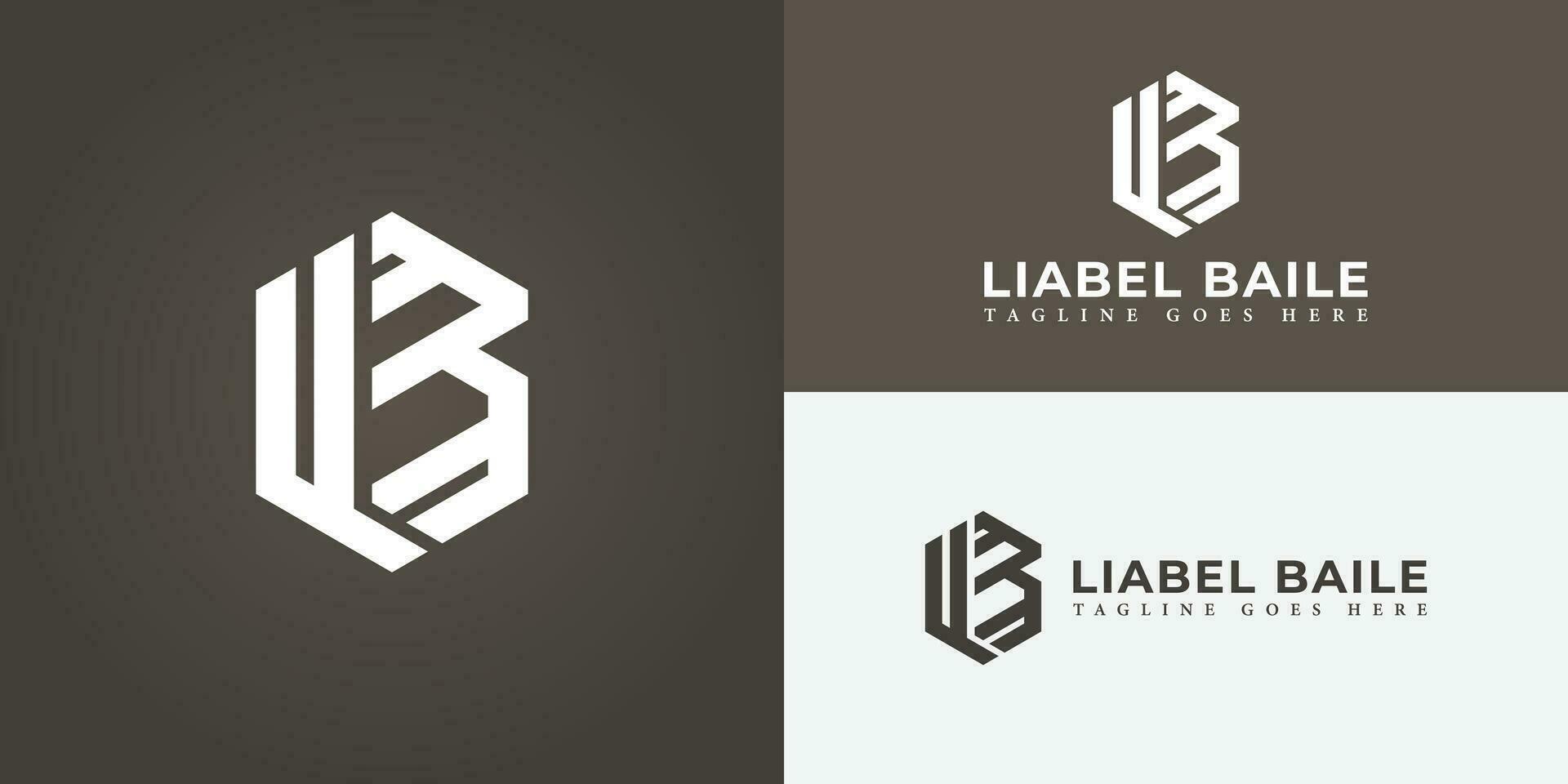 kreativ brev lb monogram logotyp design ikon mall presenteras med flera olika bakgrund färger. de logotyp är lämplig för en företag och hört företag logotyp design inspiration mall vektor