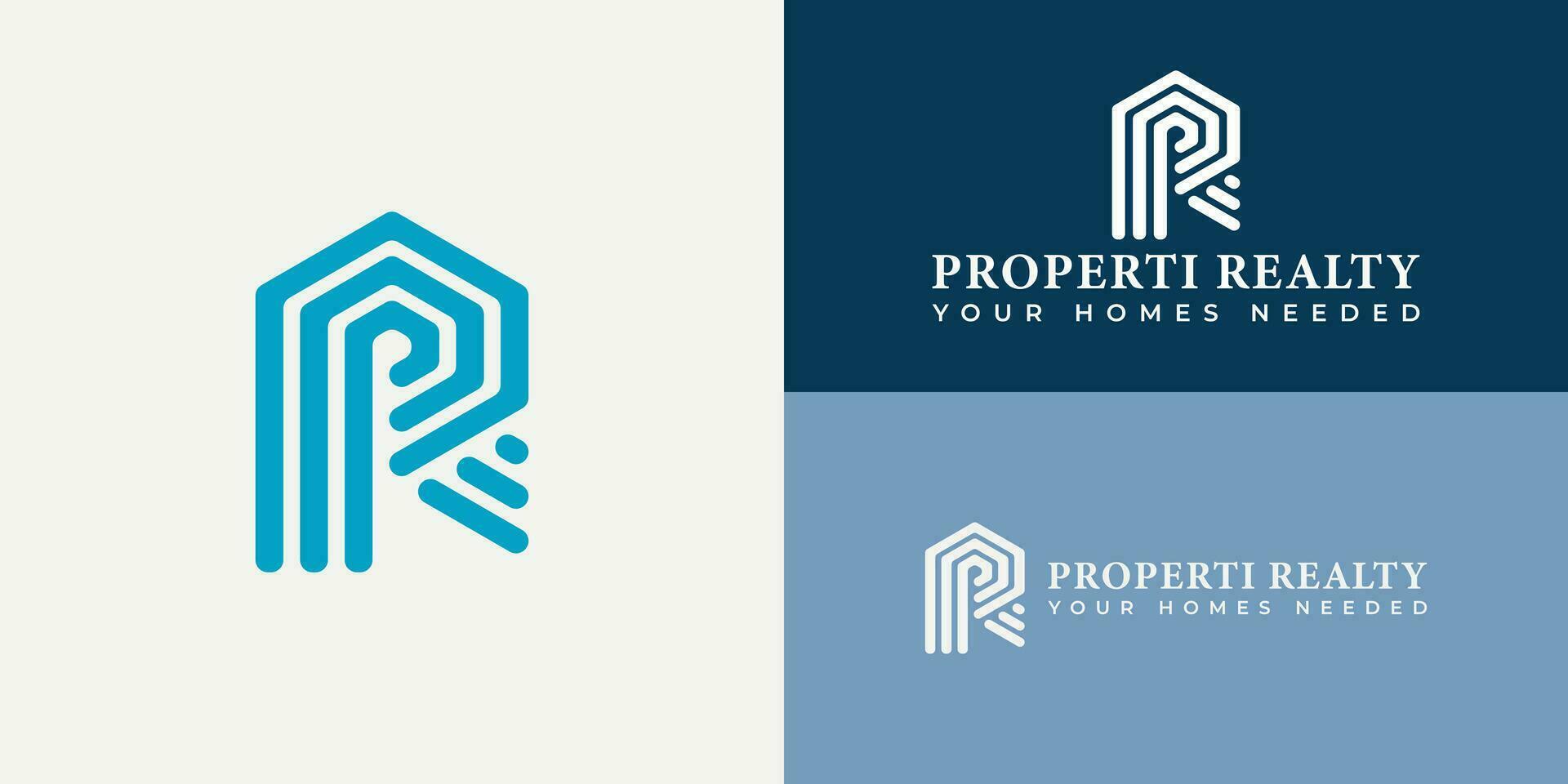abstrakter Anfangsbuchstabe pr-Logo in blauer Farbe isoliert auf weißem Hintergrund für Projektmanagement Firmenlogo auch geeignet für Marken oder Unternehmen mit dem Anfangsnamen rp vektor