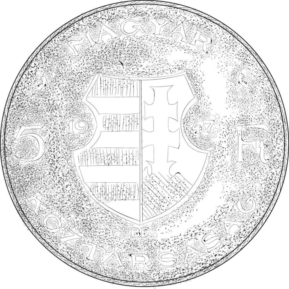 ungerska forint mynt vektor