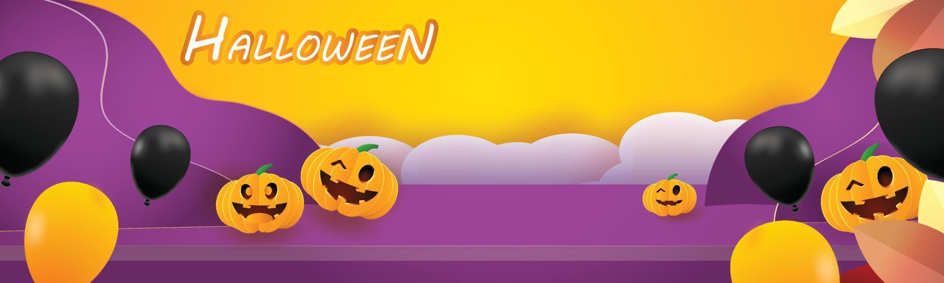 podium glad halloween vektor illustation pumpa orange backgroung stå scen för produkt