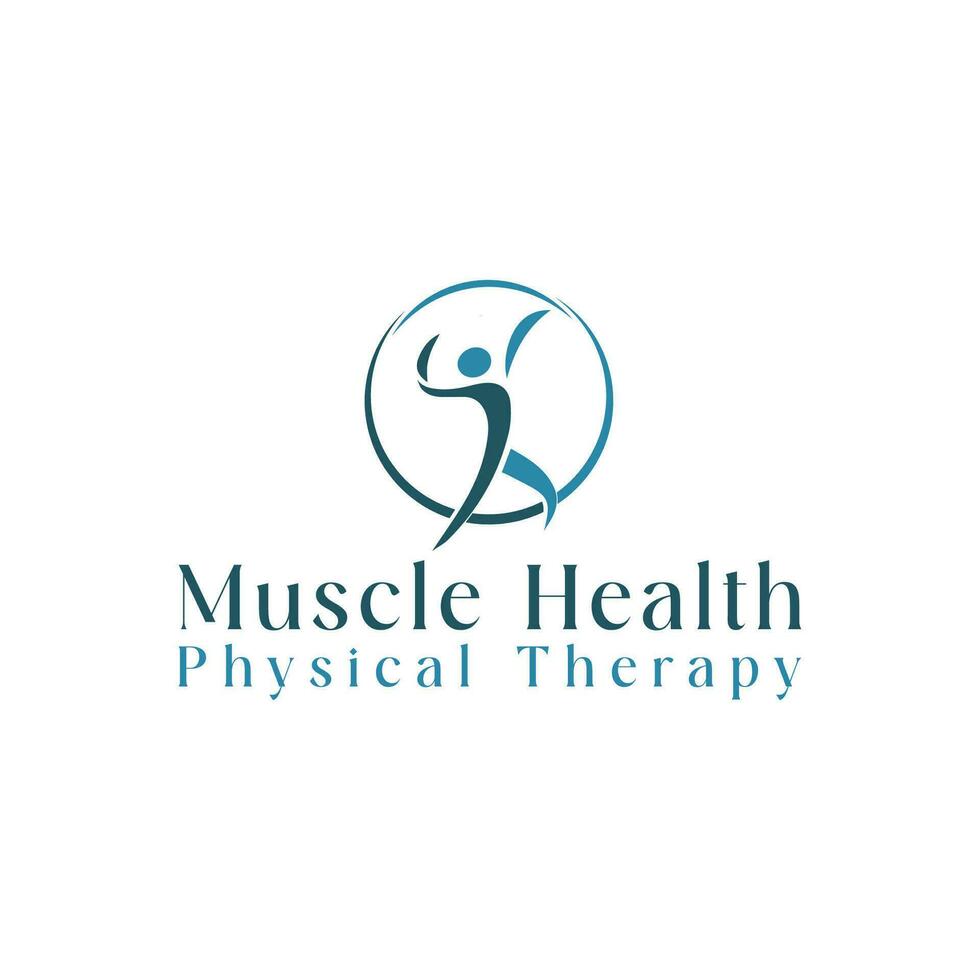 physisch Therapie Logo Design vektor