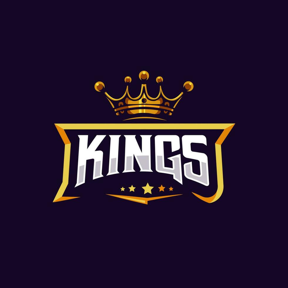 König Maskottchen Logo Design Illustration zum Spielen Esport vektor
