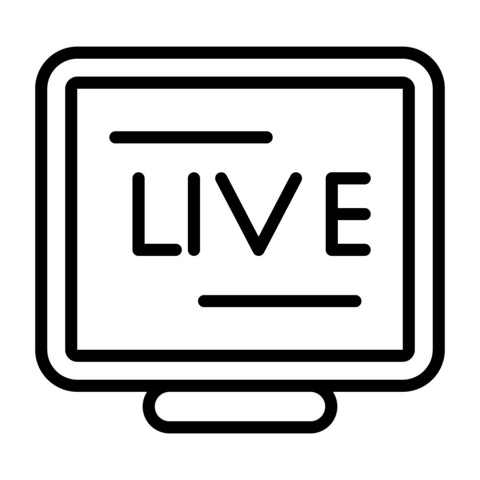 live stream vektor ikon