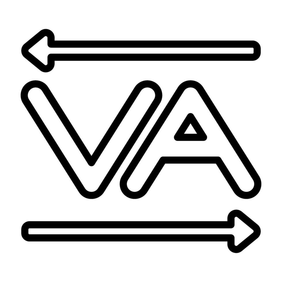 Kerning-Vektor-Symbol vektor