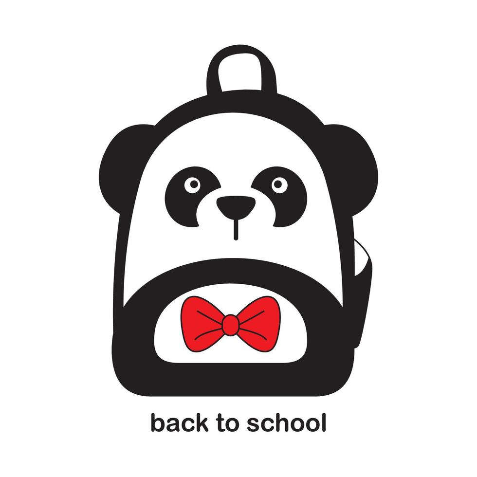 kiddie animal backpack -animal themed back to school - gulligt och roligt ansiktsuttryck vektor