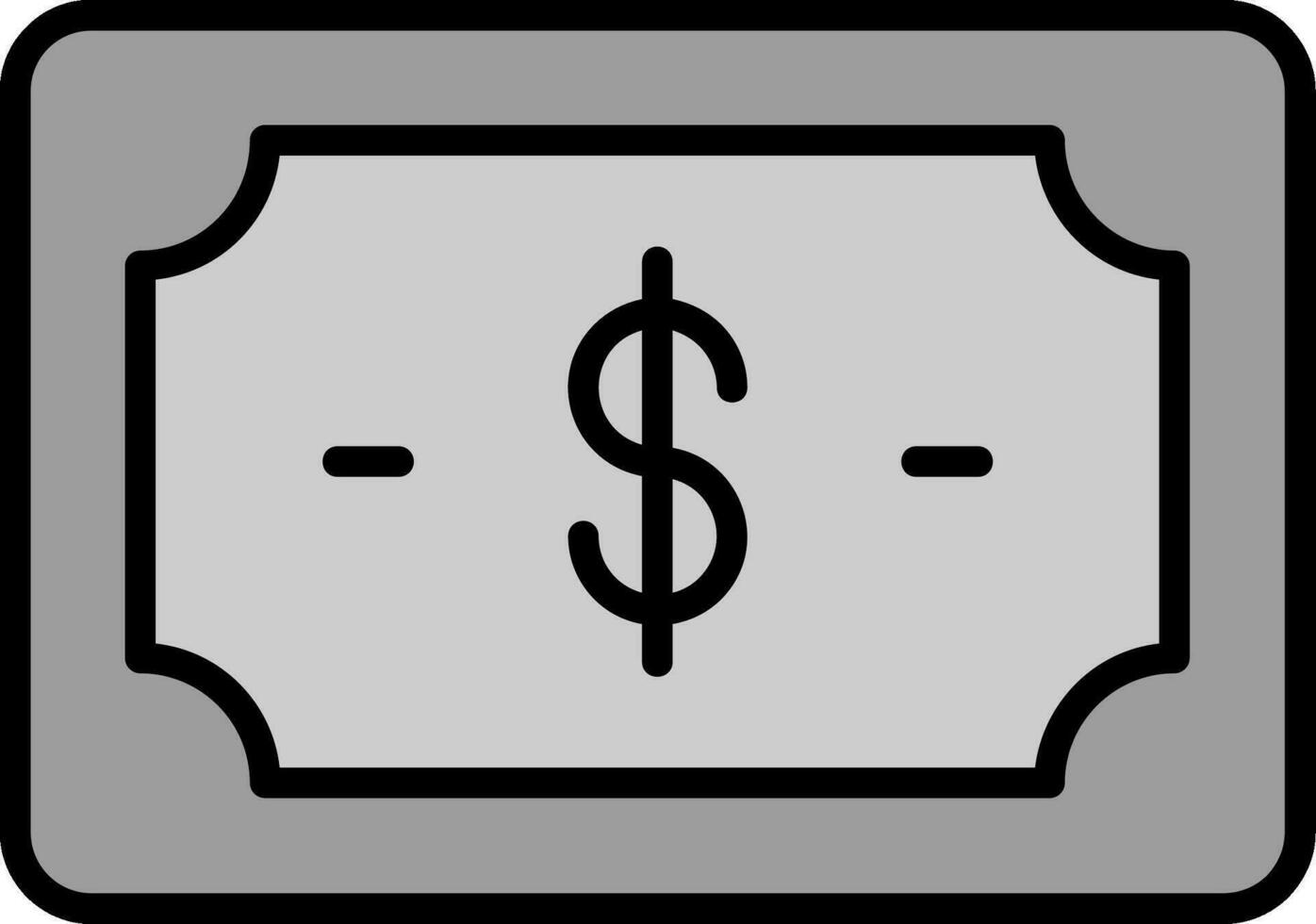 Vektorsymbol für Dollarnoten vektor