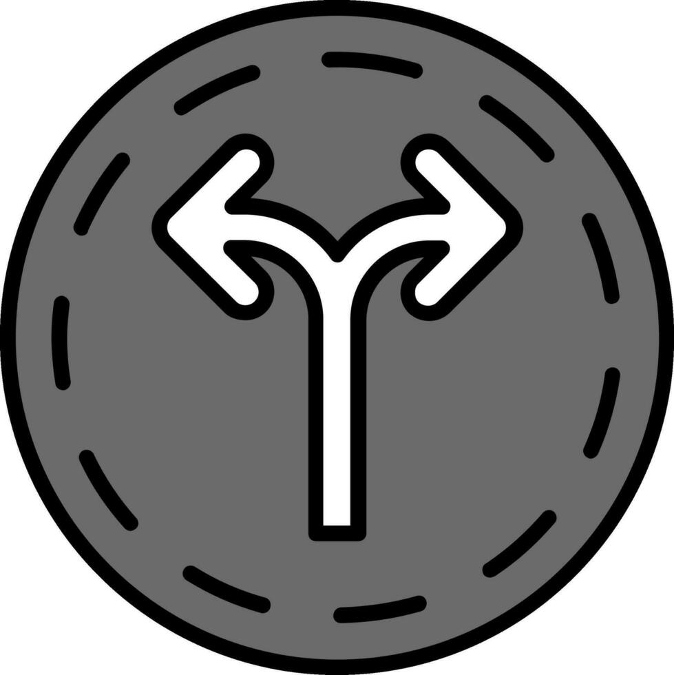 zwei Weg Vektor Symbol