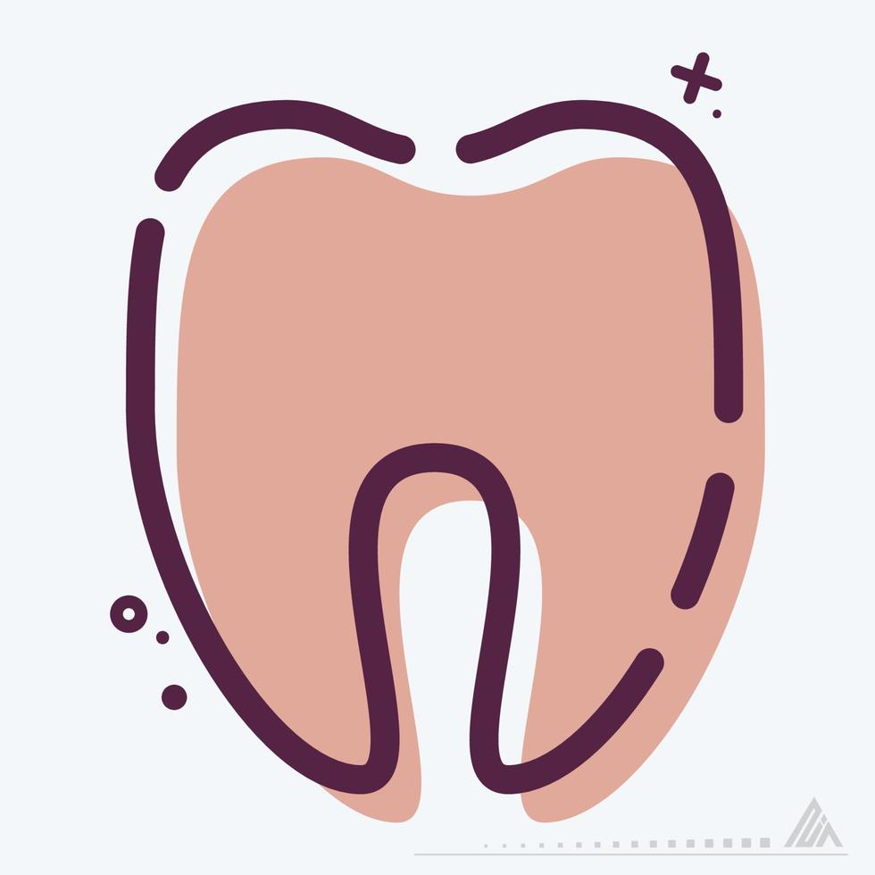 ikon vektor av tand - mbe stil