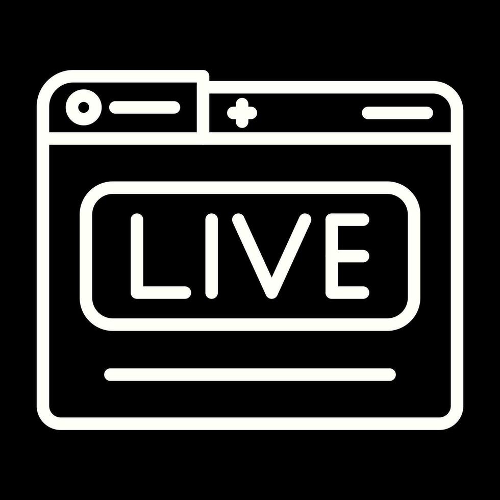 live stream vektor ikon