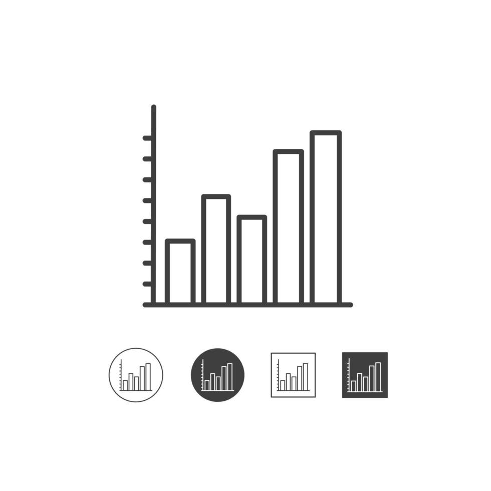 informationsstatistik bar linje vektor, affärsikon för marknadsanalys, försäljning, etc. vektor