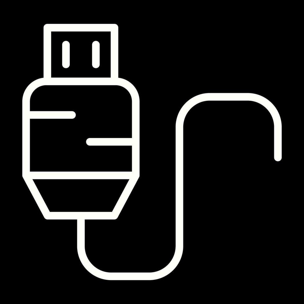 Vektorsymbol für USB-Kabel vektor