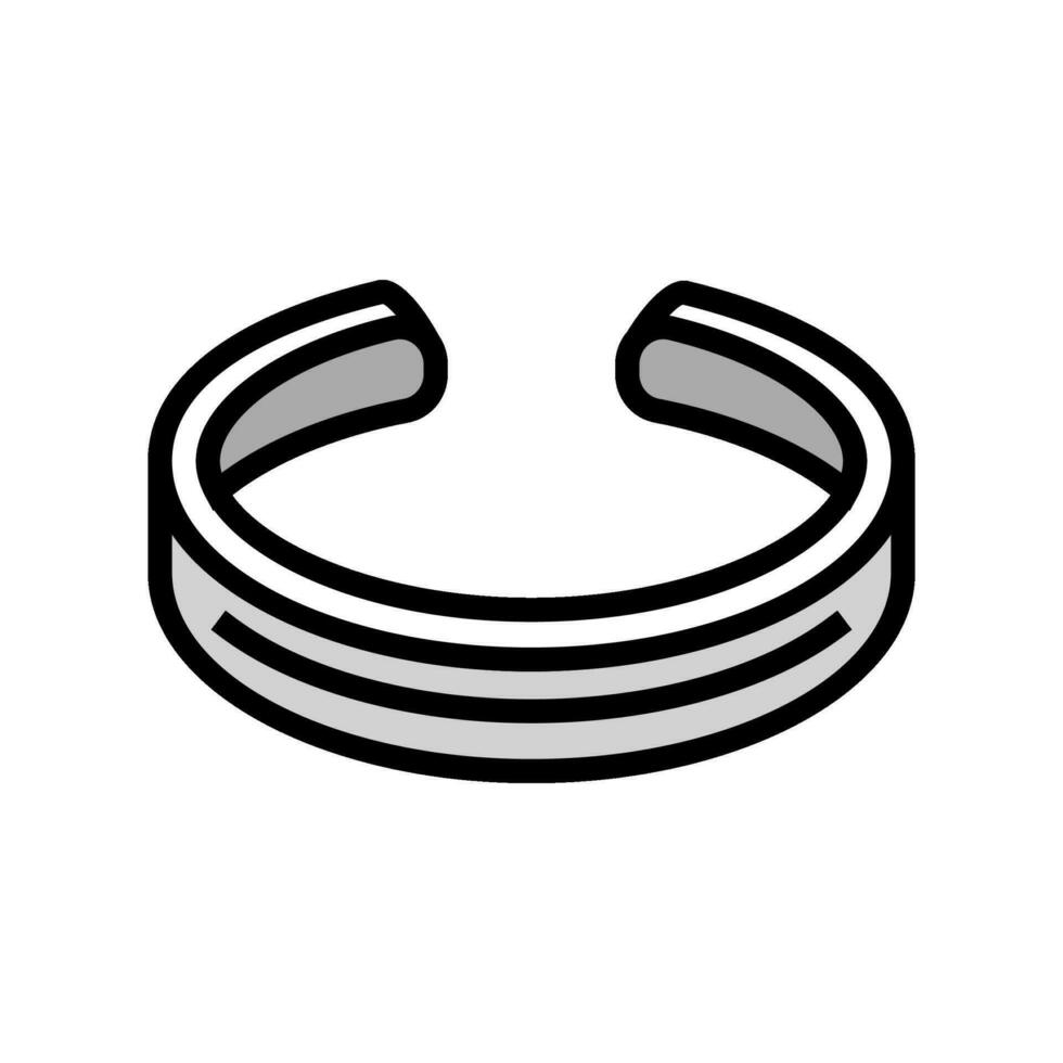 Zehe Ring Schmuck Mode Farbe Symbol Vektor Illustration