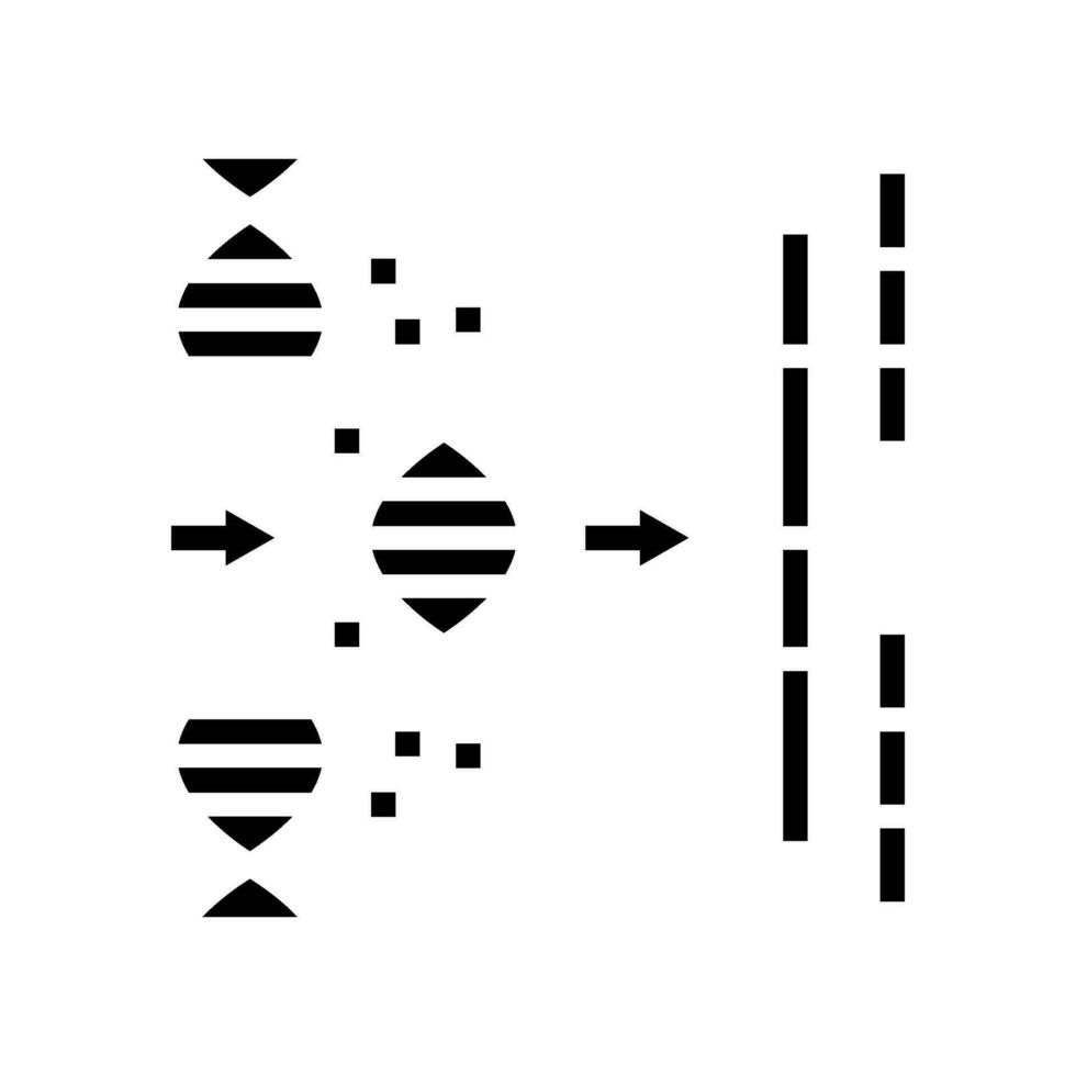 Gen Spleißen Kryptogenetik Glyphe Symbol Vektor Illustration