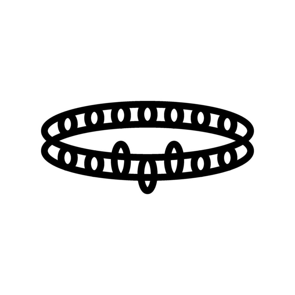 Halsband Schmuck Mode Farbe Symbol Vektor Illustration