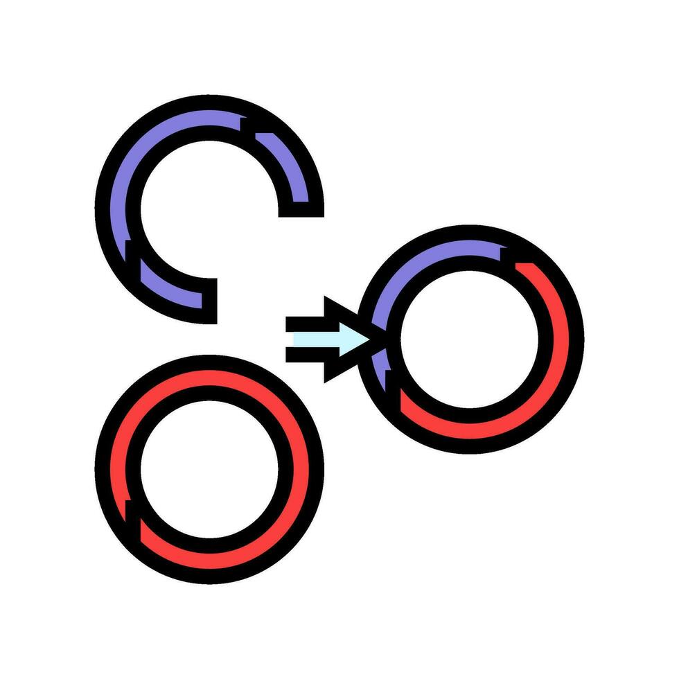 protein syntes kryptogenetik Färg ikon vektor illustration