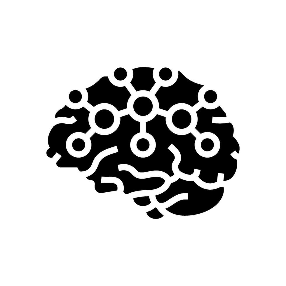 Neurochemie Neurowissenschaften Neurologie Glyphe Symbol Vektor Illustration