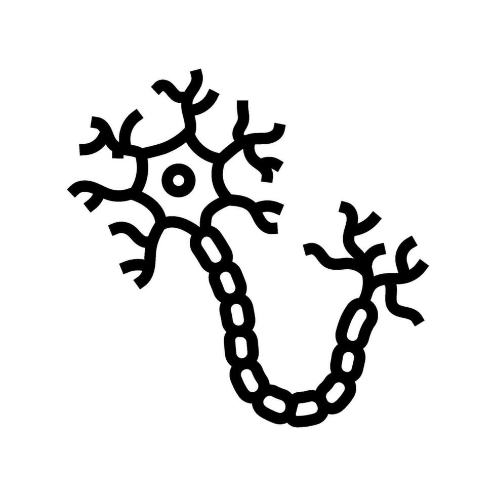 Neuron Struktur Neurowissenschaften Neurologie Linie Symbol Vektor Illustration