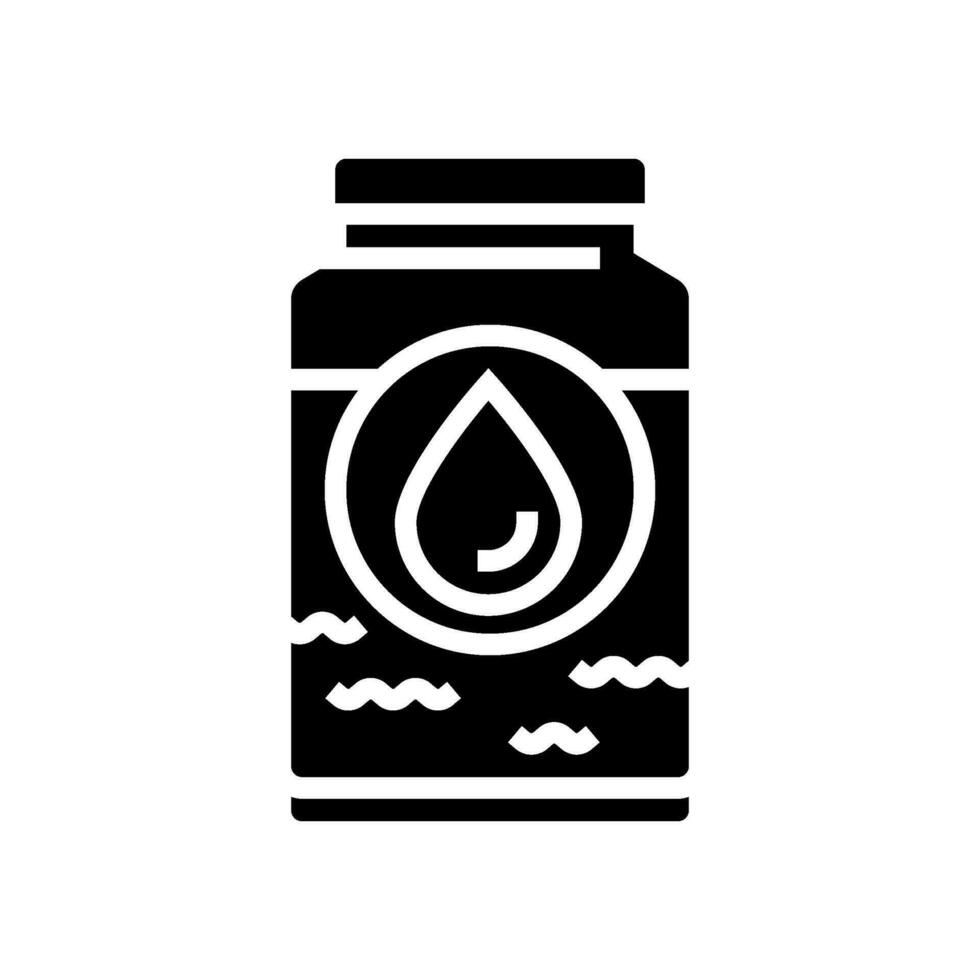 schwer roh Öl Glyphe Symbol Vektor Illustration
