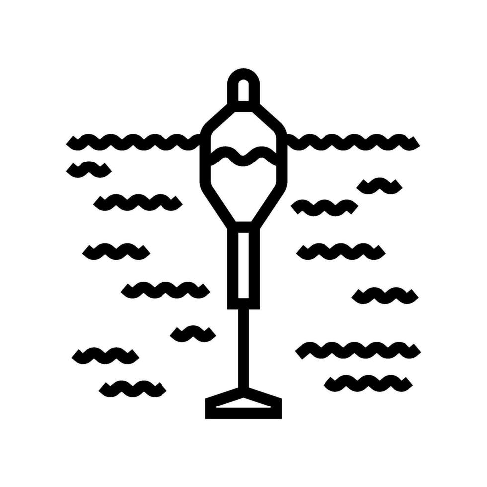 Welle Energie Ernte Linie Symbol Vektor Illustration
