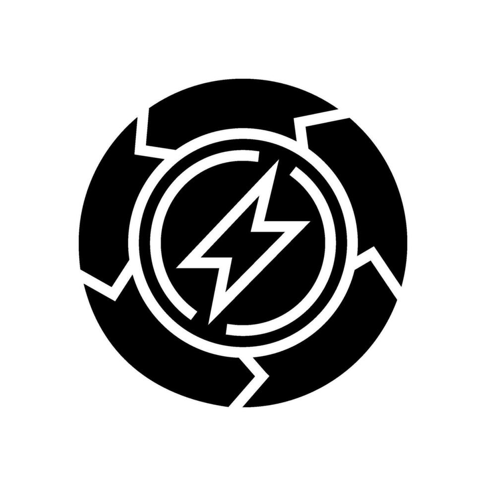 Energie Verwaltung Zeit Glyphe Symbol Vektor Illustration