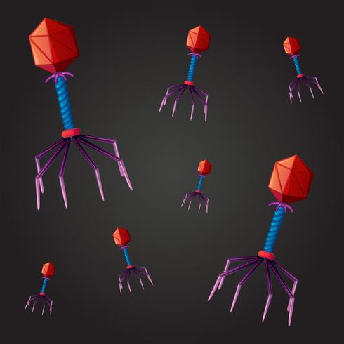 Sömlös design med virus i bakgrunden vektor