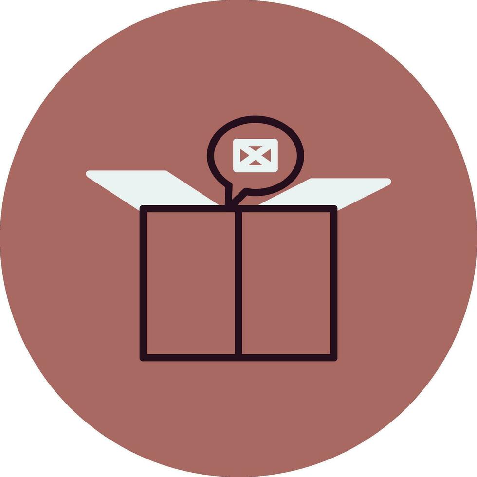 denken draußen das Box Vektor Symbol