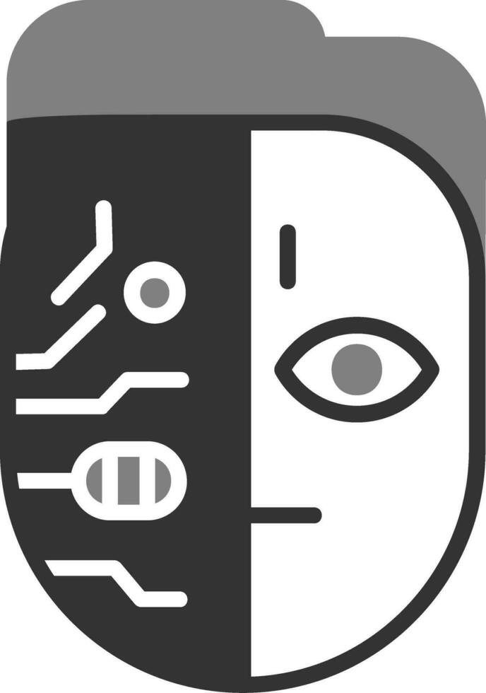 cyborg vektor ikon