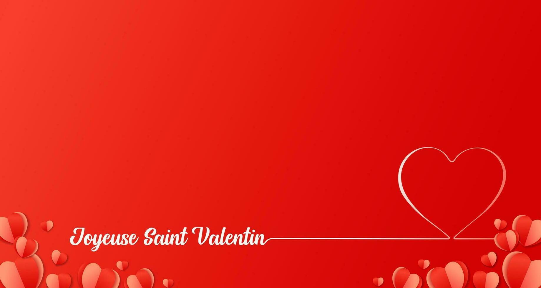 Valentinstag Tag Postkarte Design mit Französisch Text - - glücklich Valentinstag Tag. kreativ Glückwunsch vektor
