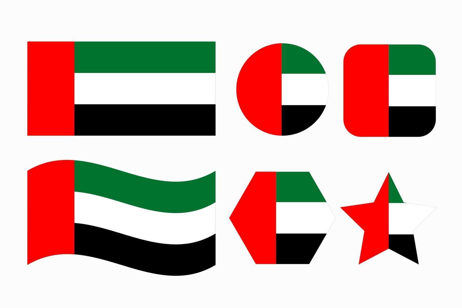 Vereinigte Arabische Emirate Flagge einfache Illustration für den Tag der Unabhängigkeit vektor