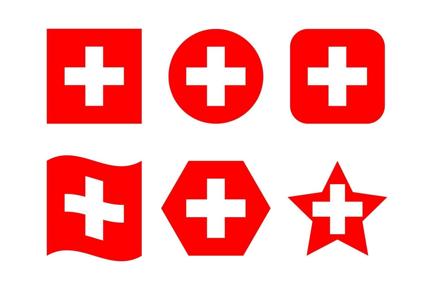 Schweiz flagga enkel illustration för självständighetsdagen eller valet vektor