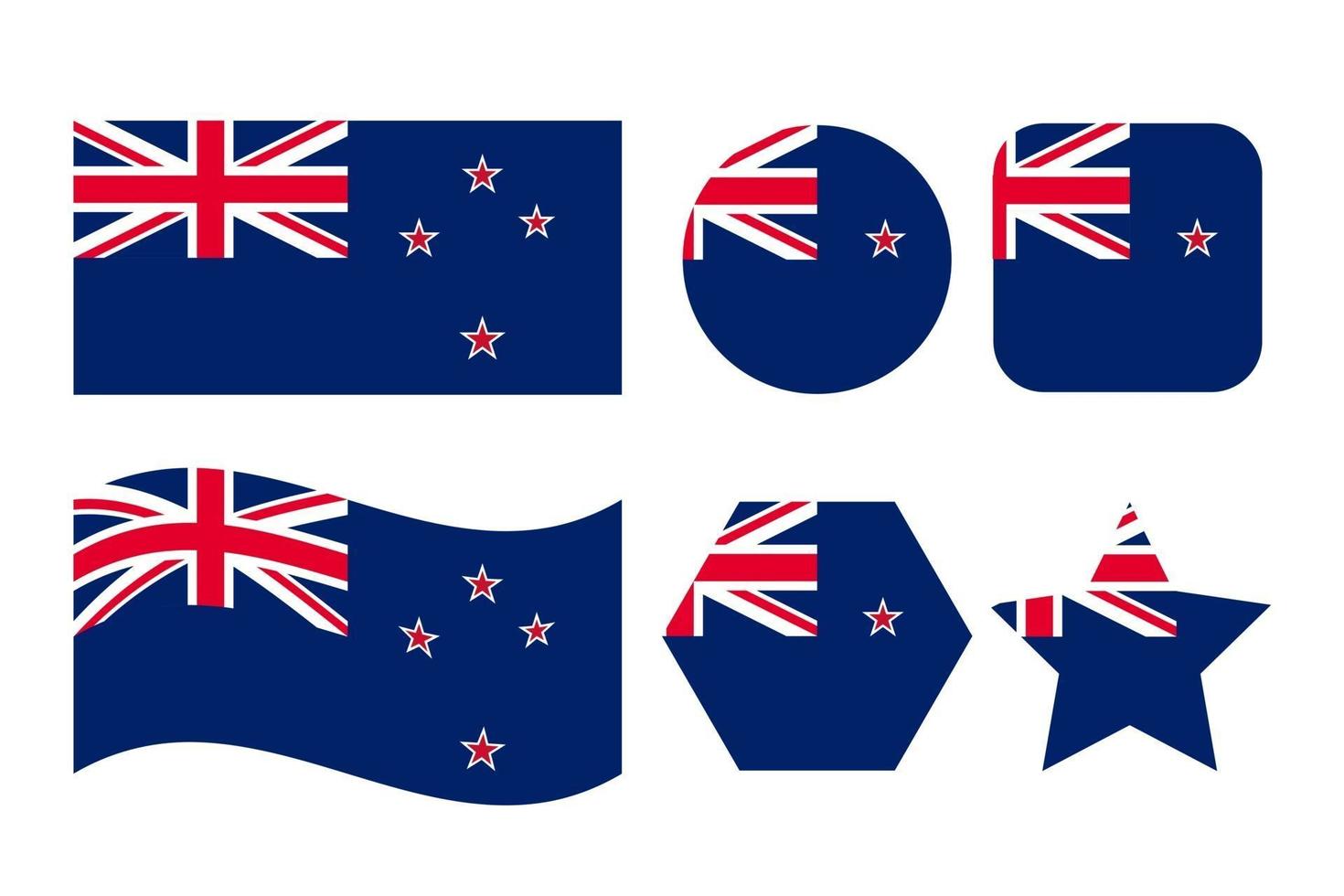 Nya Zeelands flagga enkel illustration för självständighetsdagen eller valet vektor