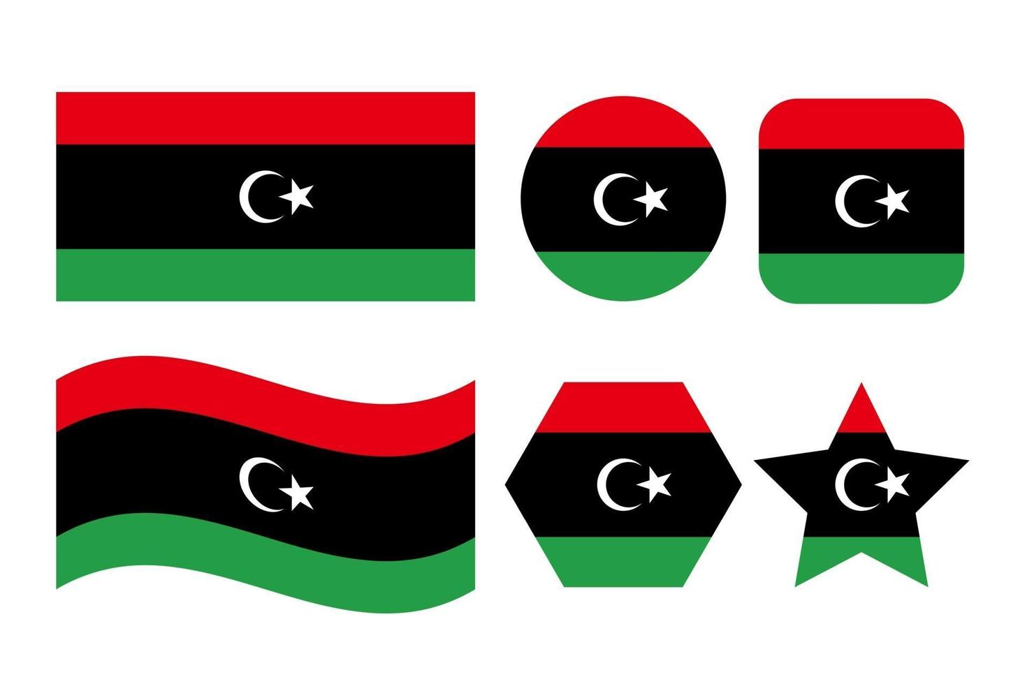 Libyen-Flagge einfache Illustration für Unabhängigkeitstag oder Wahl vektor