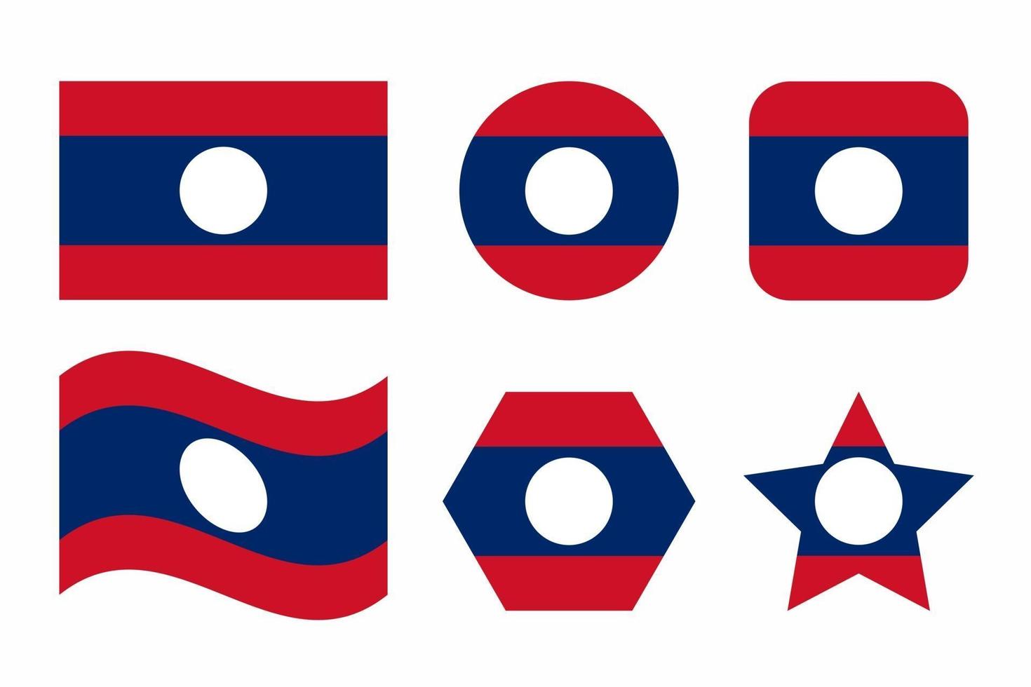 laos flagge einfache illustration für unabhängigkeitstag oder wahl vektor