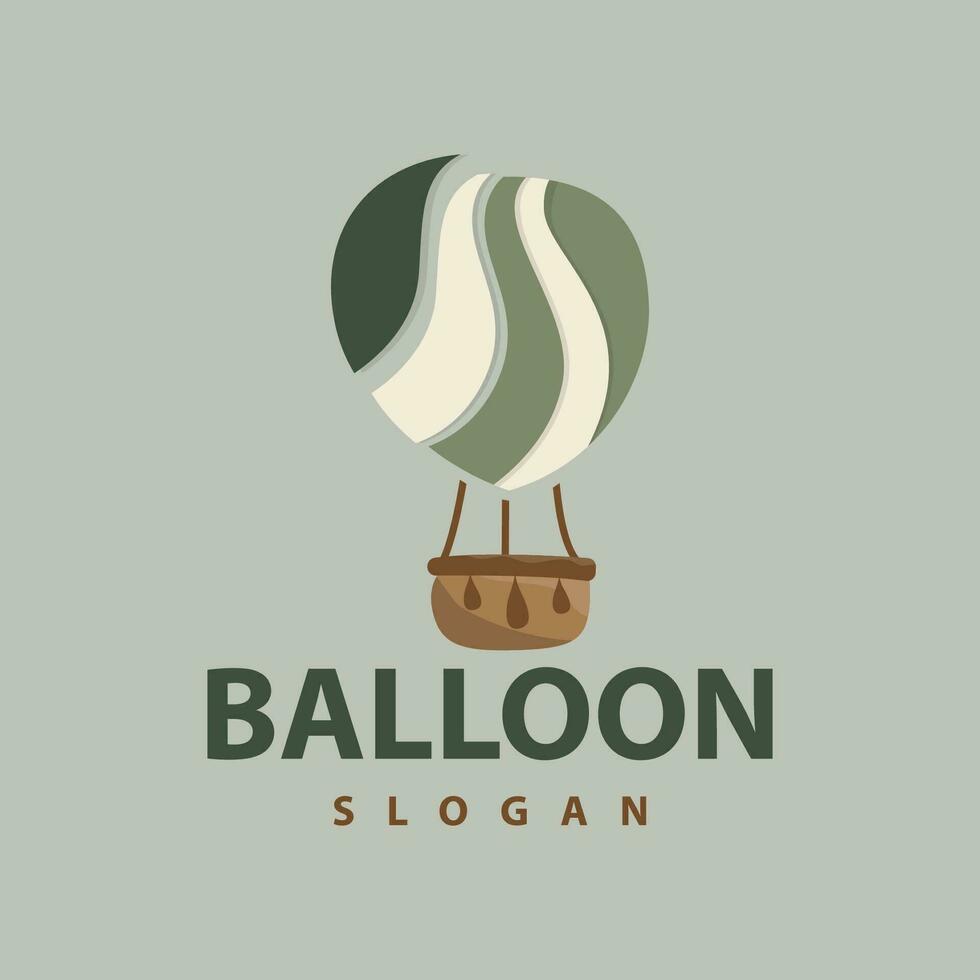 heiß Luft Ballon Logo Prämie kreativ Design bunt Luft Transport Symbol Vorlage einfach Stil vektor