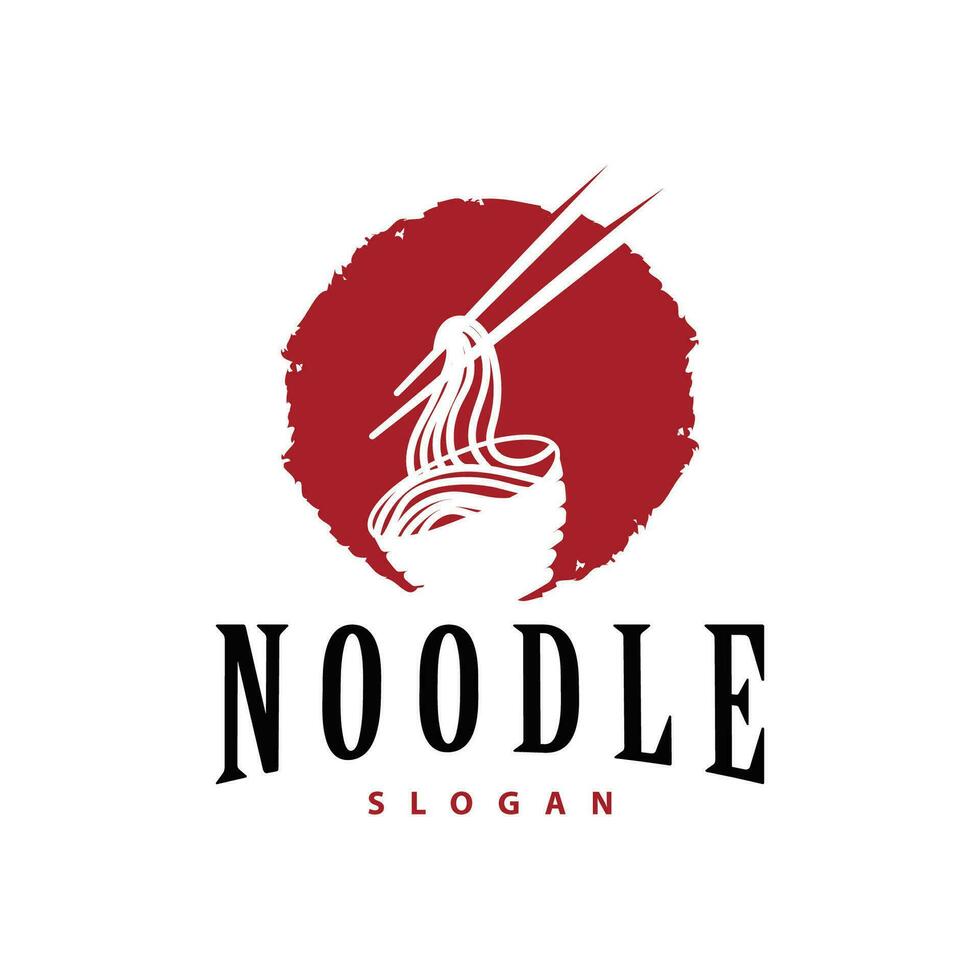 Nudel Logo Vektor traditionell japanisch Essen Ramen Nudeln Restaurant Marke Silhouette Design Vorlage