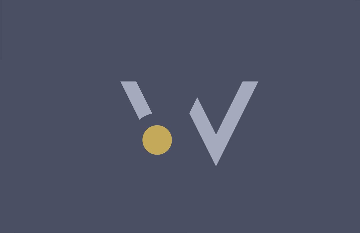w brev logotyp gul blå alfabetet ikon design för företag och företag vektor